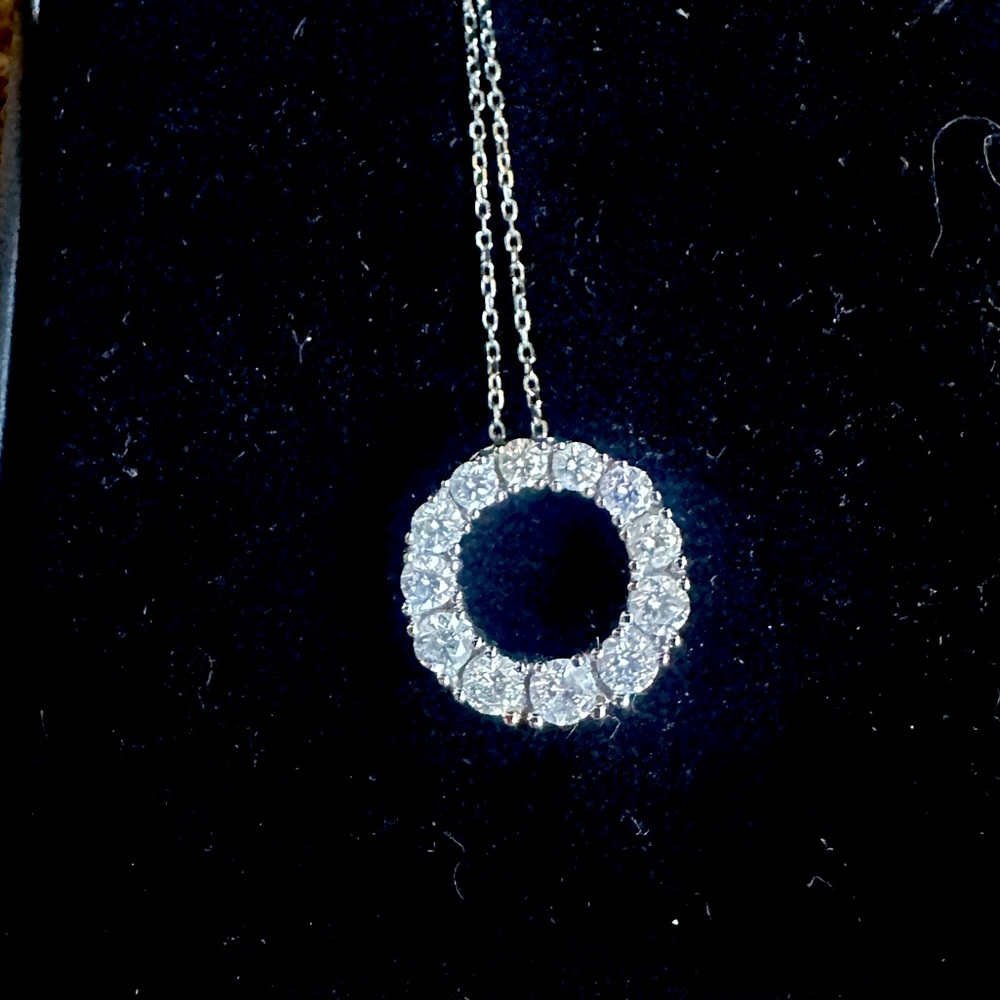 Circle diamond necklace